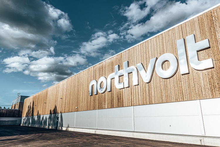 Image of a Northvolt manufacturing plan. Report indicates that Northvolt stock could start trading in 2022 or 2023. 