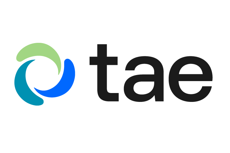 TAE Technologies logo. Explore the potential to own TAE Technologies stock long before the TAE Technologies IPO. Follow along as the company pursues net energy gains from fusion energy, the same reaction that powers the sun and stars. 